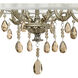 Carlton 4 Light 24 inch Silver Leaf Indoor Semi-Flush Mount Ceiling Light