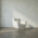 Rodney Bronze Powder Coat and White Fabric Occasional Chair