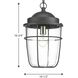 Holcombe 1 Light 11 inch Textured Black Outdoor Hanging Lantern