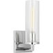 Drew & Jonathan Sarita 1 Light 5 inch Chrome Sconce Wall Light, Small