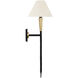 Thomas O'Brien Cavalli LED 8.5 inch Aged Iron and Hand-Rubbed Antique Brass Tail Sconce Wall Light