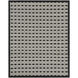 Agostina 120 X 96 inch Black/Cream Handmade Rug, Wool and Cotton