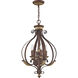 Villa Verona 4 Light 16 inch Verona Bronze with Aged Gold Leaf Accents Foyer Ceiling Light