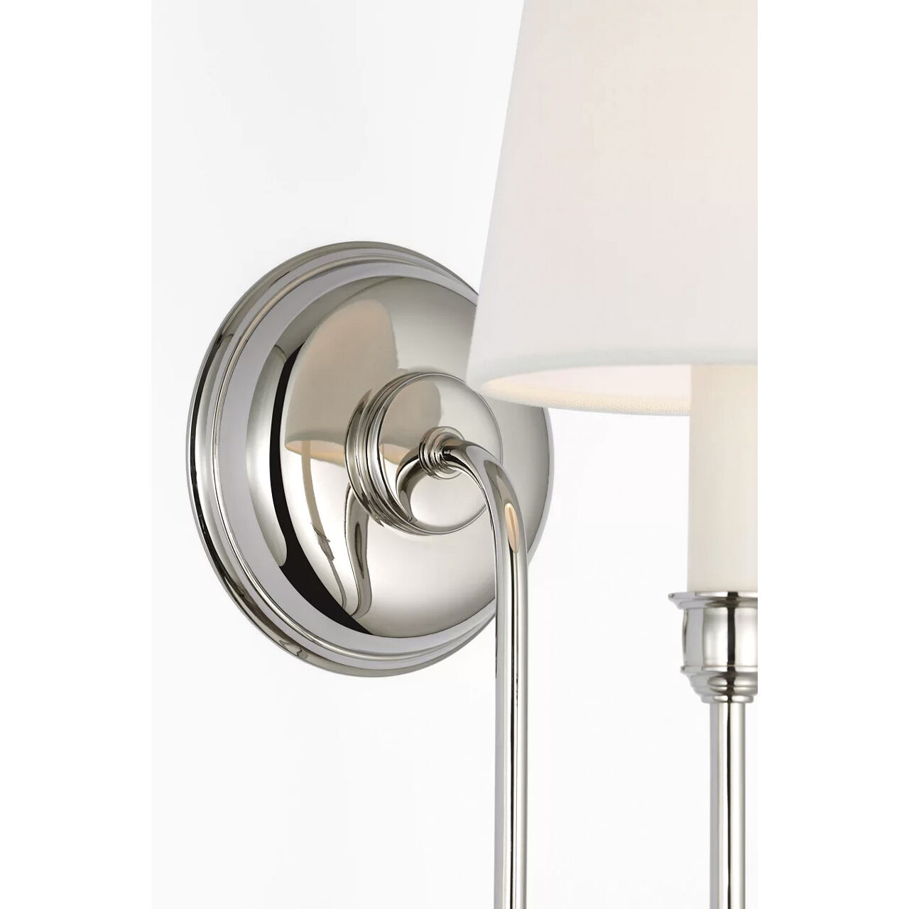 Thomas O'Brien Vendome LED 5.5 inch Polished Nickel Deep Arm Sconce Wall Light