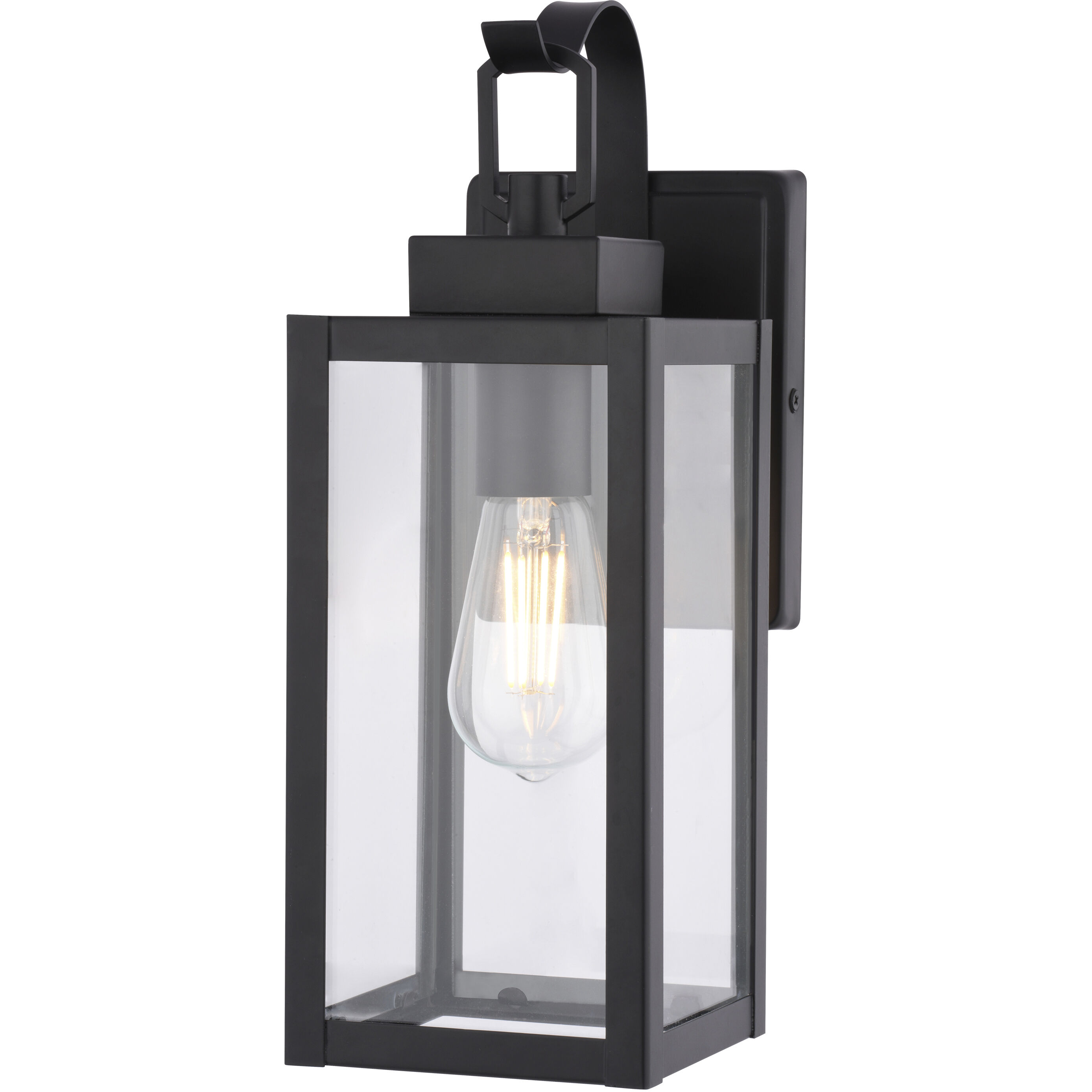 Clinton 1 Light 13.75 inch Matte Black Outdoor Wall