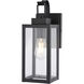Clinton 1 Light 13.75 inch Matte Black Outdoor Wall