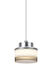 Pivot LED Satin Nickel Pendant Ceiling Light in Opal Glossy/Smoke Glass