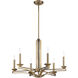 Trumbull 6 Light 26 inch Antique Brass Chandelier Ceiling Light
