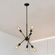 Etris Row 6 Light 22.99 inch Black Pendant Ceiling Light