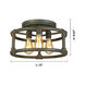 Wymer 3 Light 15 inch Zinc Semi Flush Mount Ceiling Light