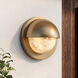 Harlowe 1 Light 8 inch Nouveau Painted Weathered Brass Outdoor Wall Lantern