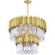 Deco 12 Light 32 inch Medallion Gold Down Chandelier Ceiling Light