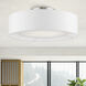 Gilmore 4 Light 21 inch Brushed Nickel with Shiny White Accents Semi-Flush Ceiling Light