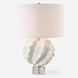 Saylor 27.5 inch 150.00 watt Satin White Glaze with Brass and Crystal Table Lamp Portable Light