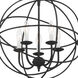 Solaris 5 Light 17 inch Black Mini Chandelier Ceiling Light