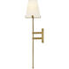 Benton Sconce Wall Light in Lacquered Brass