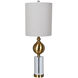 Dupuis 29 inch 150 watt Brass and Clear Table Lamp Portable Light