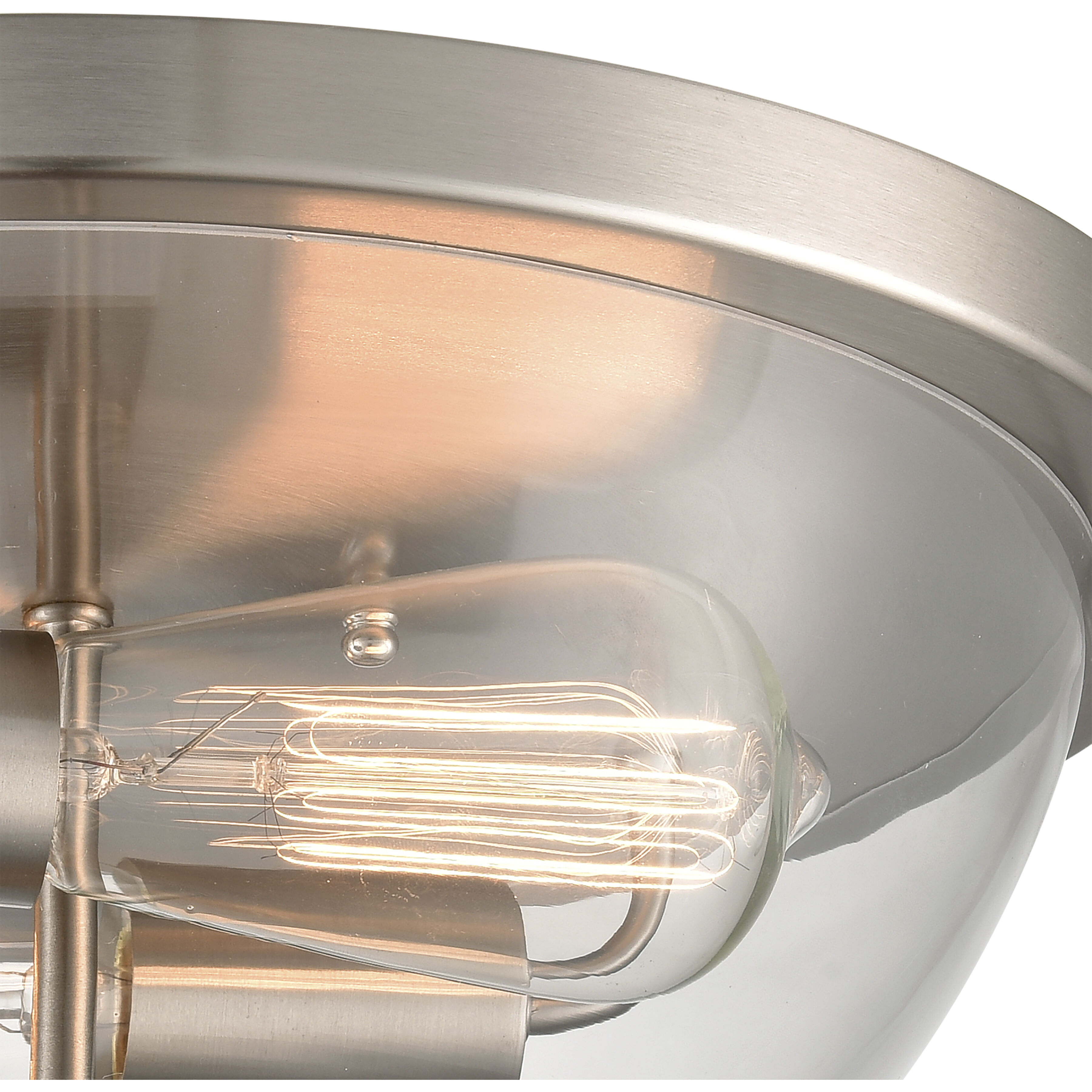 Astoria 2 Light 13.5 inch Brushed Nickel Flush Mount Ceiling Light