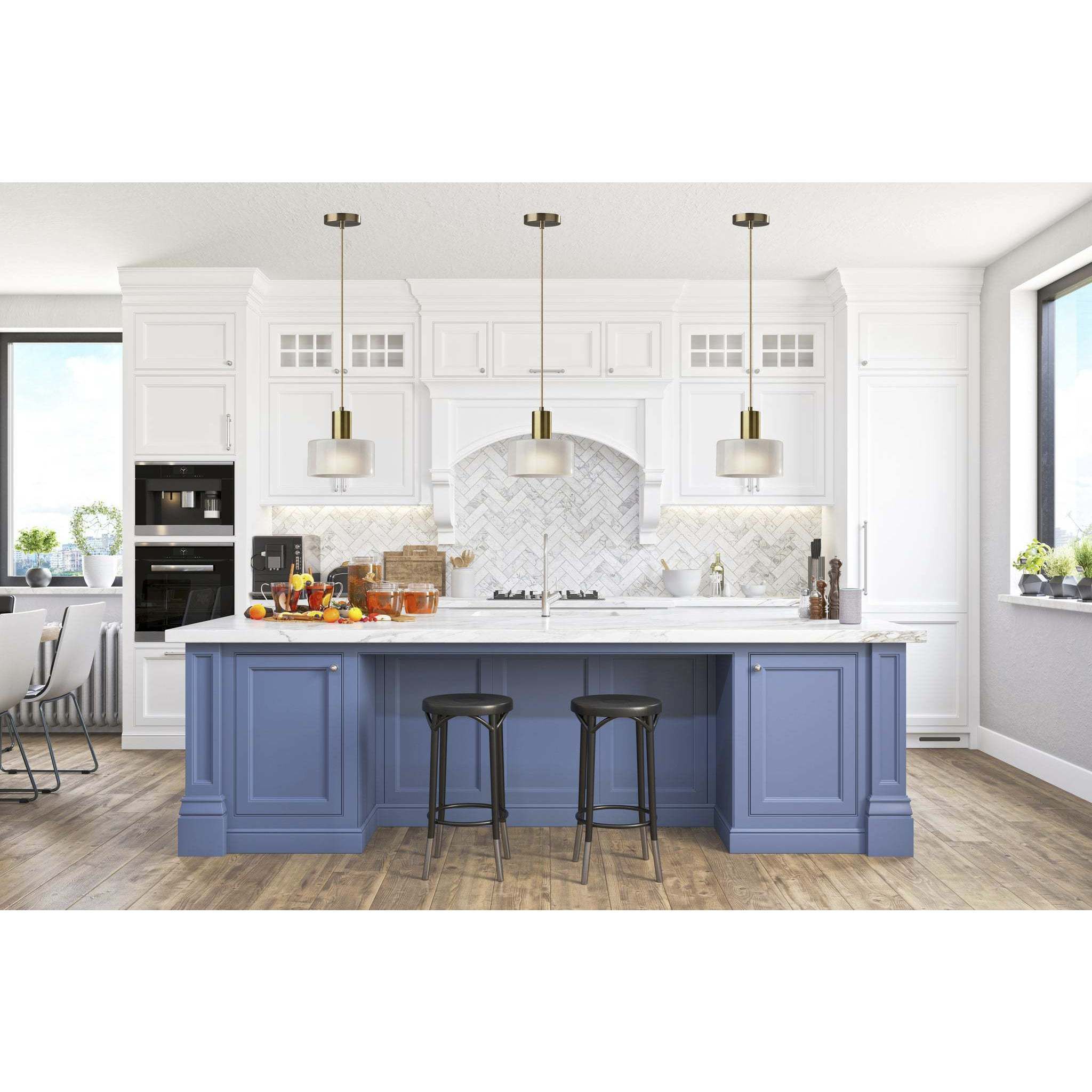 Rhodes 9 inch Antique Brass Pendant Ceiling Light