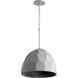 Maria 1 Light 16 inch Satin Nickel/Gray Pendant Ceiling Light