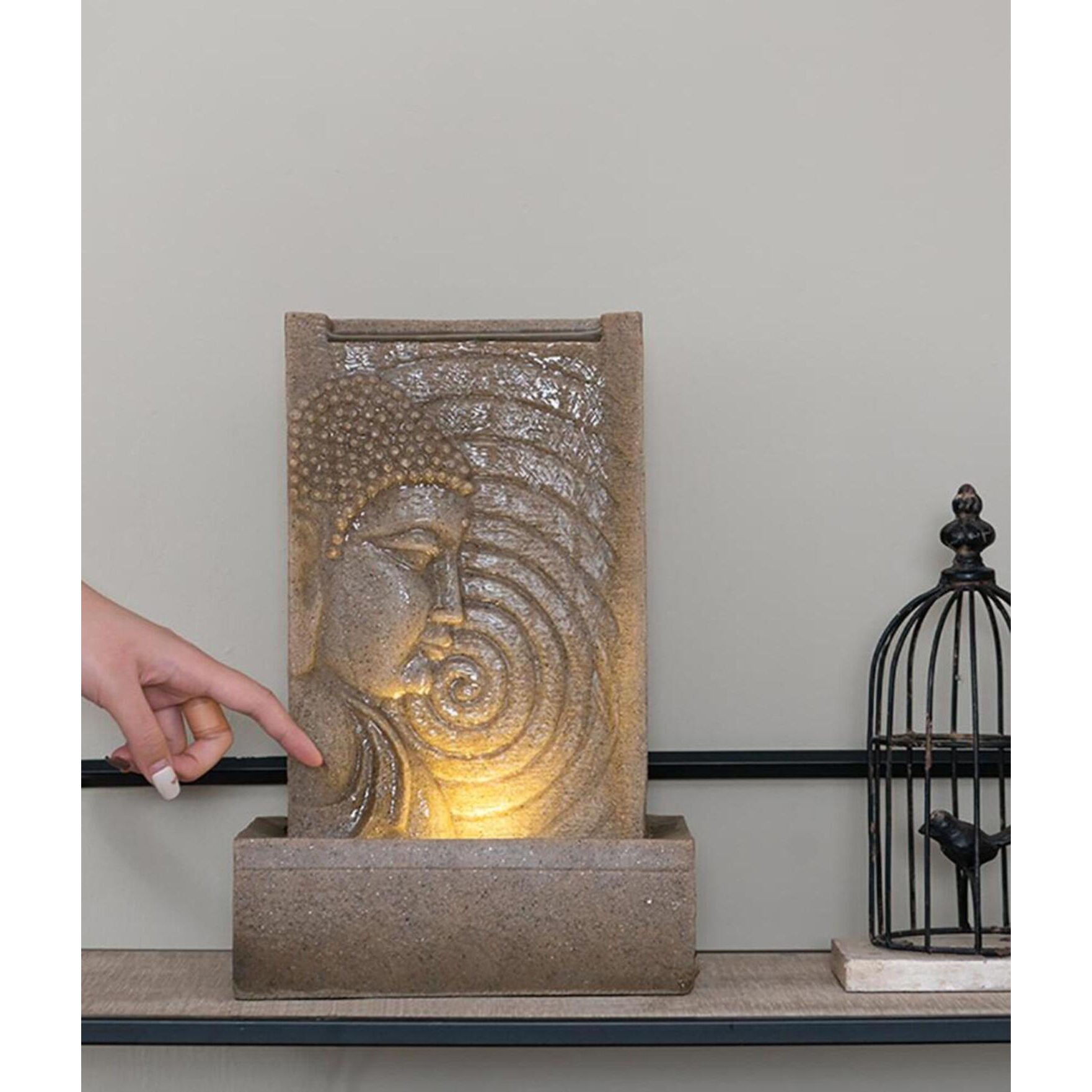 Florence 18 inch Blue/Cream Garden Stool