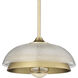 Crawford 1 Light 11.75 inch Brushed Champagne Brass Pendant Ceiling Light
