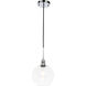Emett 1 Light 8 inch Chrome Pendant Ceiling Light
