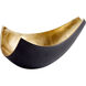 Boema Matt Black And Gold Tray