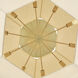 Lisa McDennon Lyla 10 Light 50.5 inch Lacquered Brass Chandelier Ceiling Light, Drum