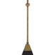Recluse 35.5 inch 60 watt Vintage Brass and Black Table Lamp Portable Light
