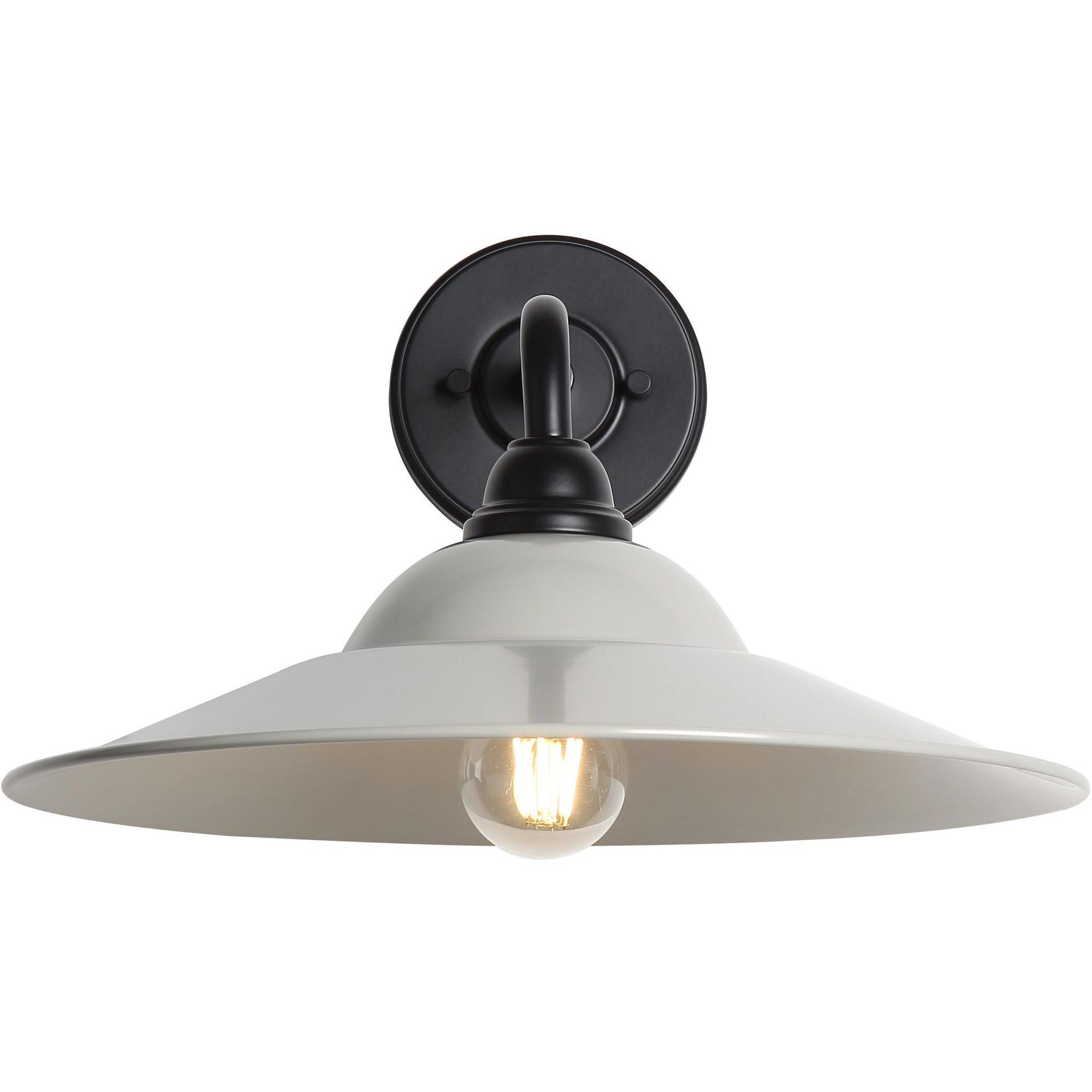 Yep Croma 1 Light 15.5 inch Matte Black Outdoor Wall in No Glass, Warm Gray