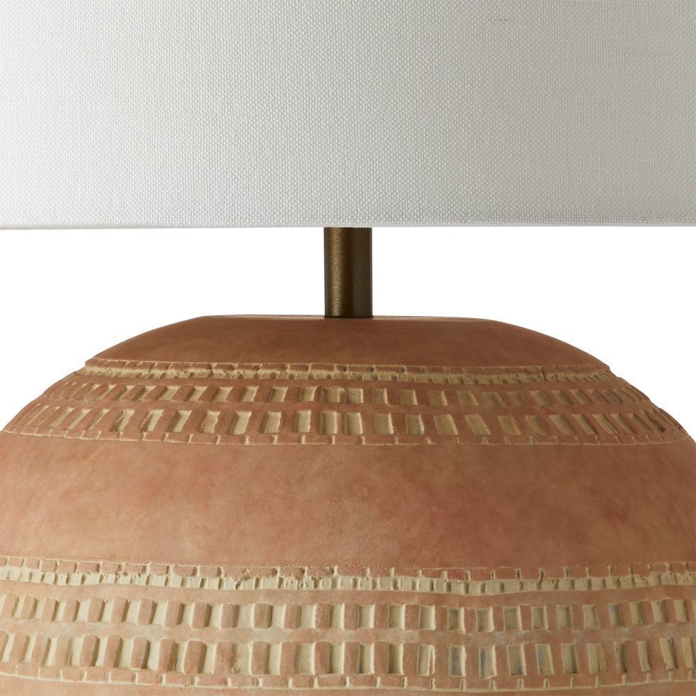 Tahoe 28.5 inch Whitewash Terracotta Table Lamp Portable Light