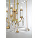 Mayfair 4 Light 18 inch Warm Brass with Chrome Accents Pendant Ceiling Light
