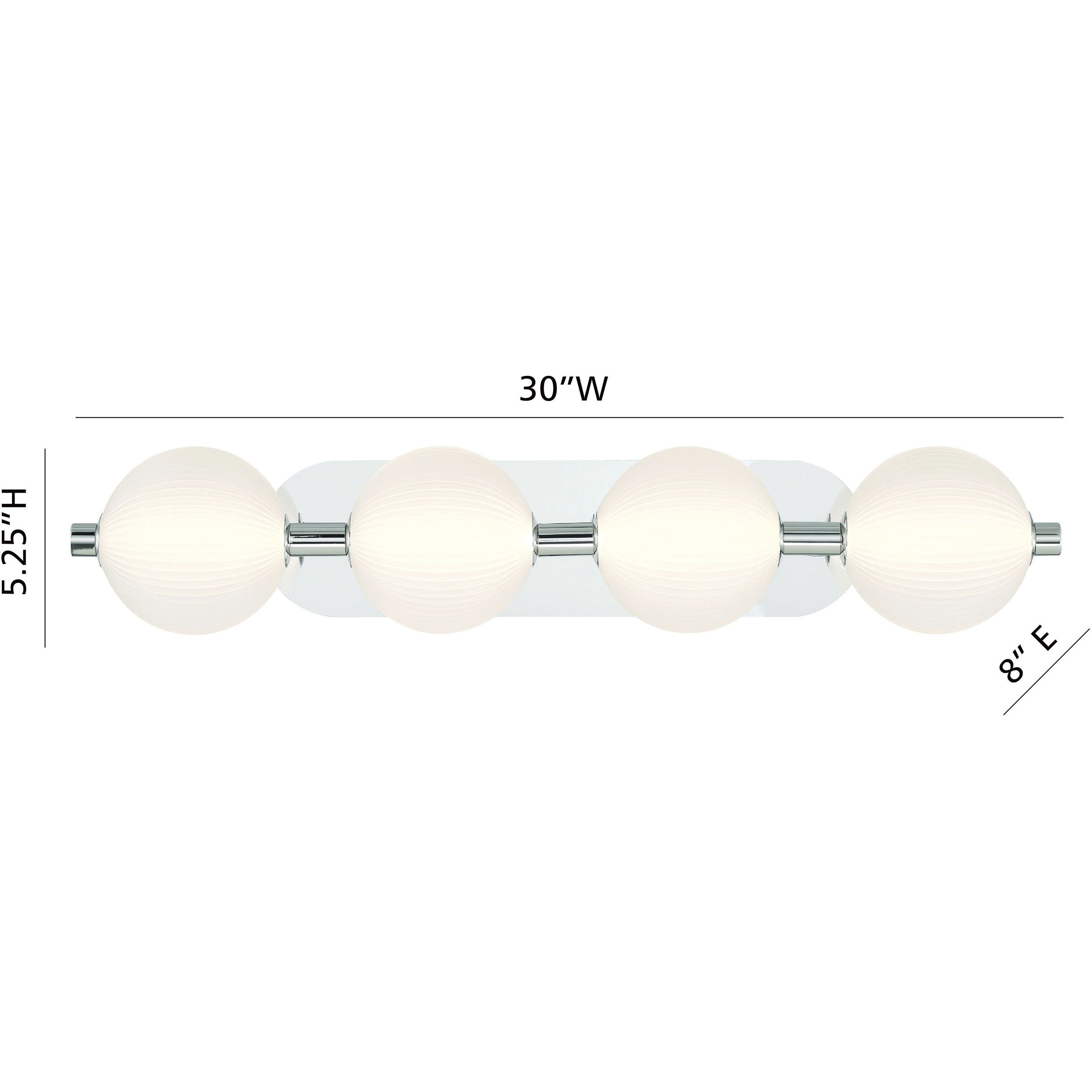 Palmas 4 Light 8.00 inch Bathroom Vanity Light