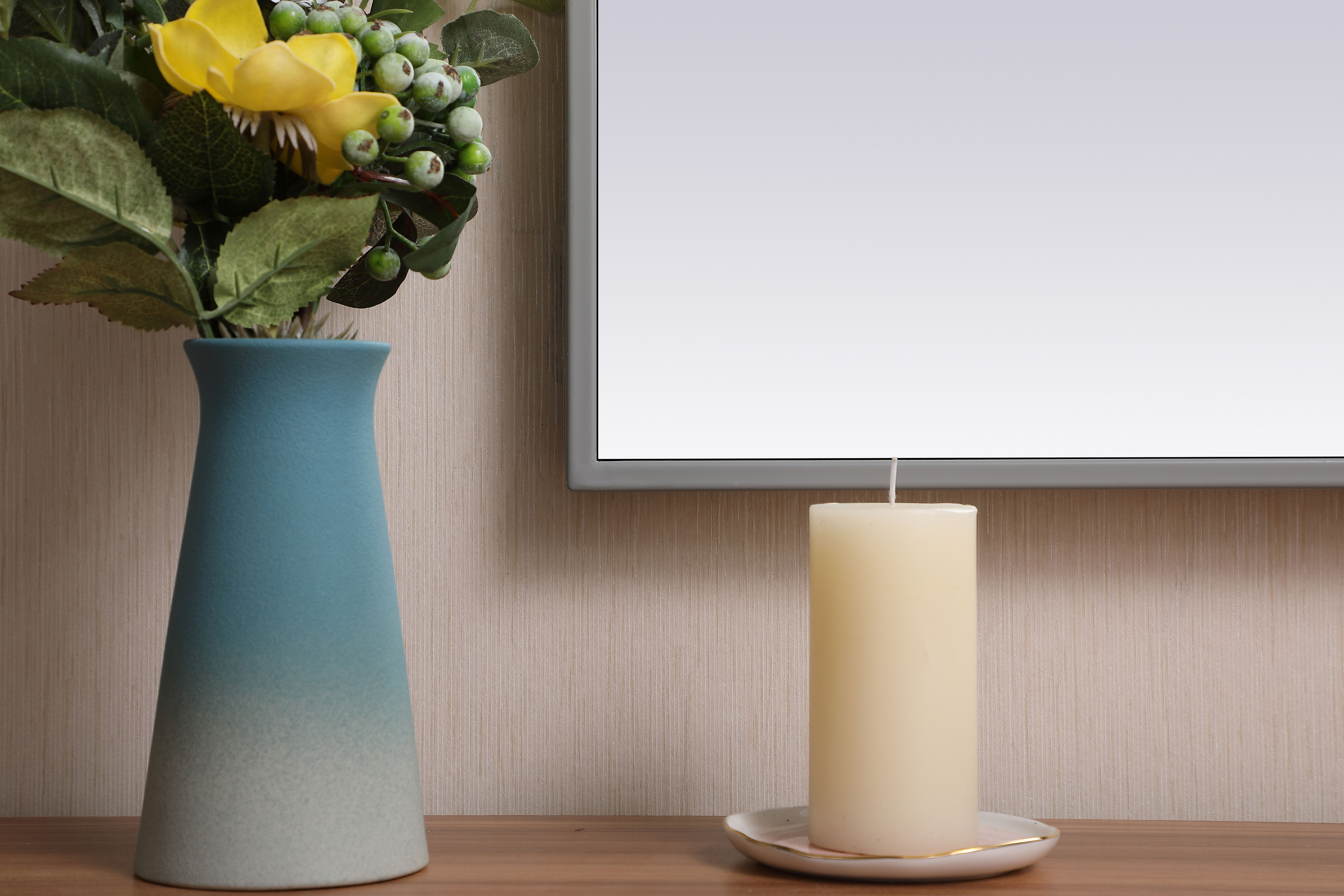 Eternity 36 X 27 inch Grey Wall Mirror in Gray