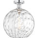 Edison Athens Water Glass 1 Light 12 inch Polished Chrome Semi-Flush Mount Ceiling Light