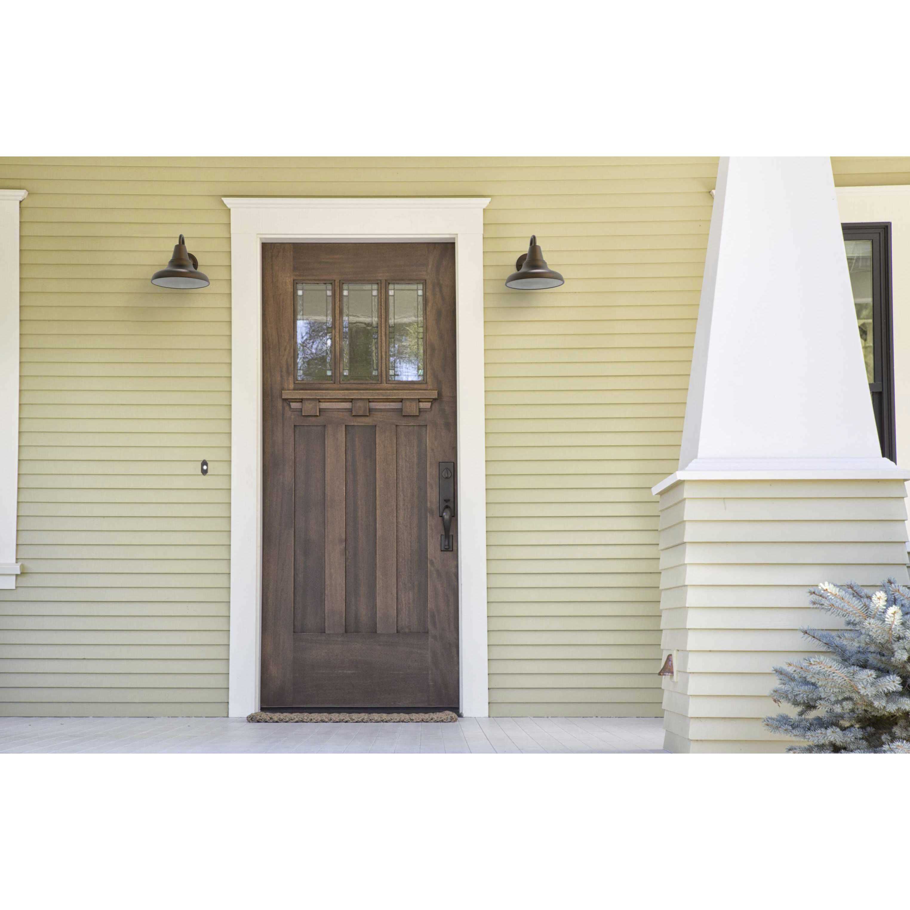 District LED Outdoor Wall Lantern in Antique Bronze, LED Lamping, Medium, Progress LED