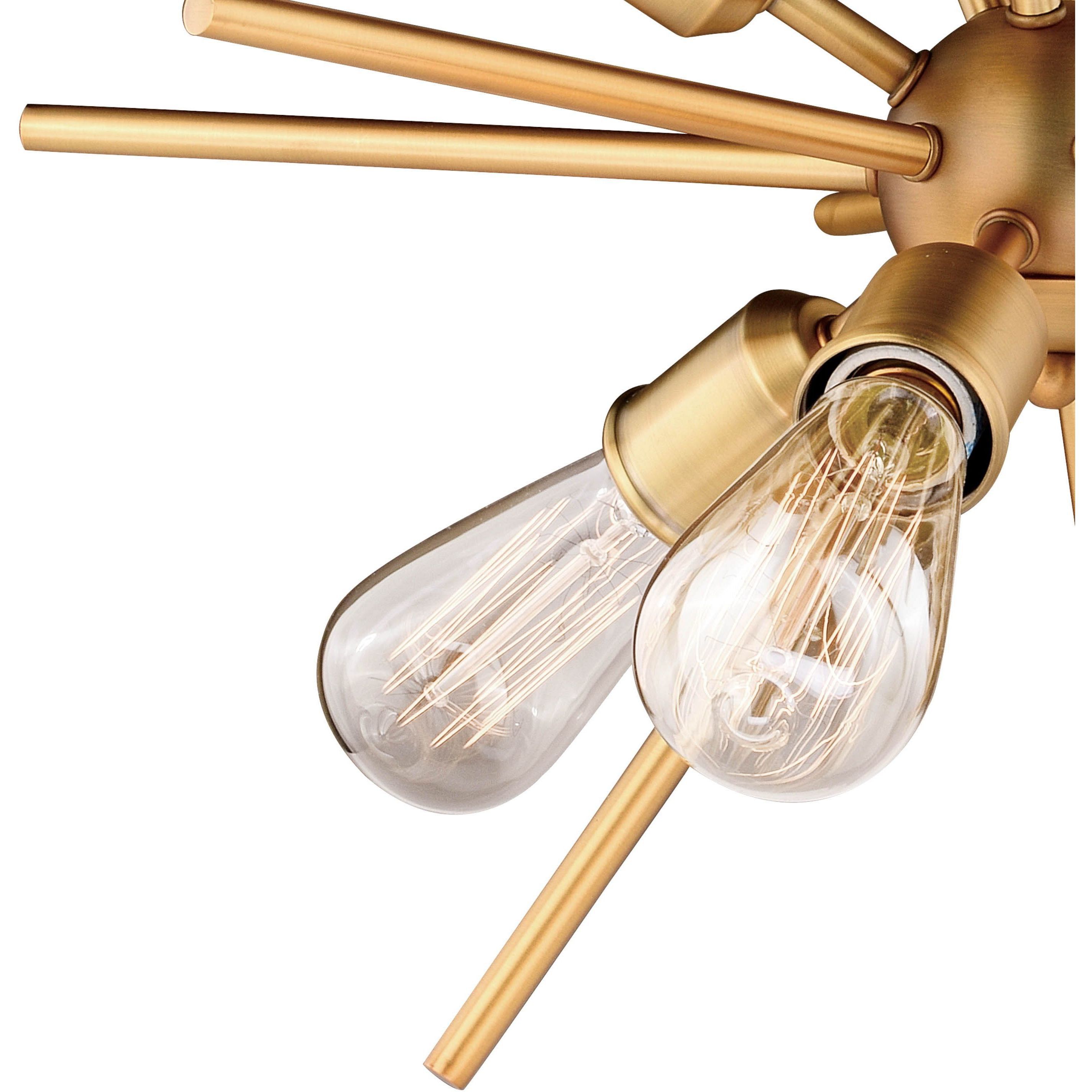 Estelle 6 Light 19 inch Natural Brass Pendant Ceiling Light