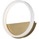 Hoopla Wall Sconce Wall Light in White/Gold
