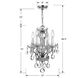 Welton 4 Light 11 inch Polished Chrome Mini Chandelier Ceiling Light in Clear Spectra