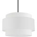 Priya 4 Light 22 inch Matte Black with White Chandelier Ceiling Light