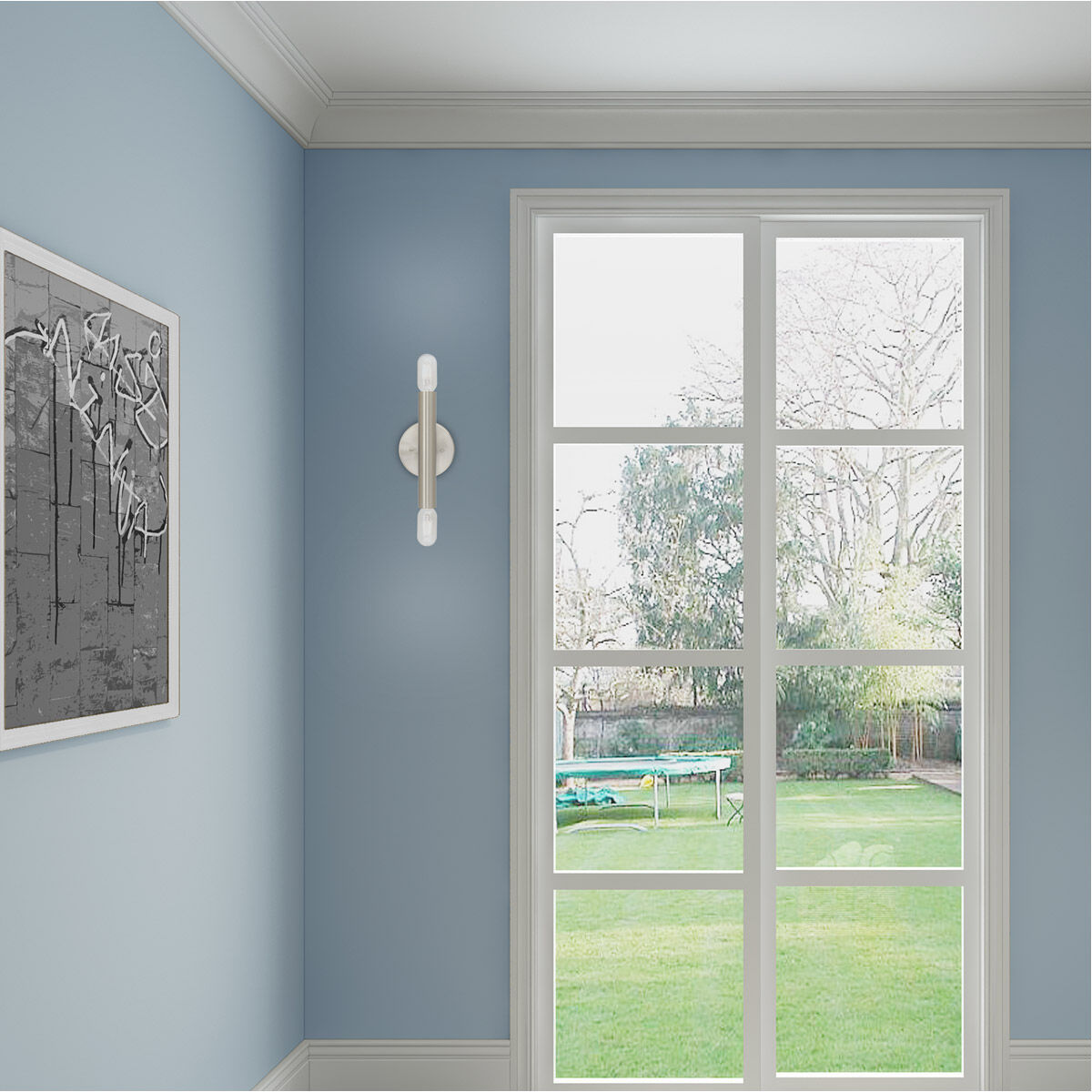 Copenhagen 2 Light 5 inch Brushed Nickel ADA ADA Wall Sconce Wall Light