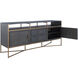 Jameson Natural Black / Black Faux Shagreen / Stained Gold Cabinet