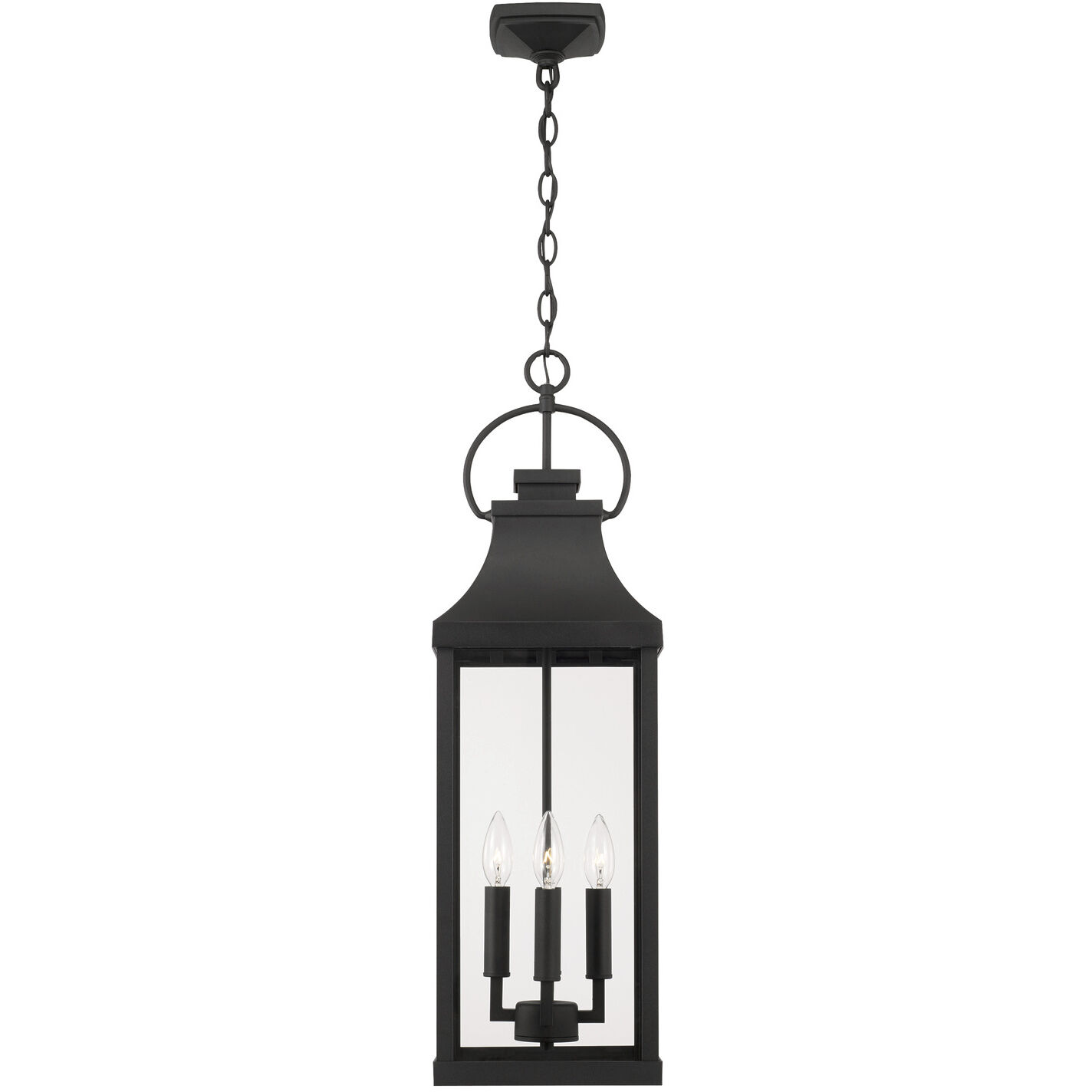 Bradford 4 Light 9 inch Black Outdoor Hanging Lantern