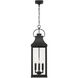 Bradford 4 Light 9 inch Black Outdoor Hanging Lantern