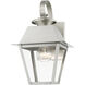 Wentworth 1 Light 13 inch Brushed Nickel Outdoor Small Wall Lantern
