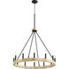 Alpine 12 Light 30.25 inch Noir with Driftwood Chandelier Ceiling Light