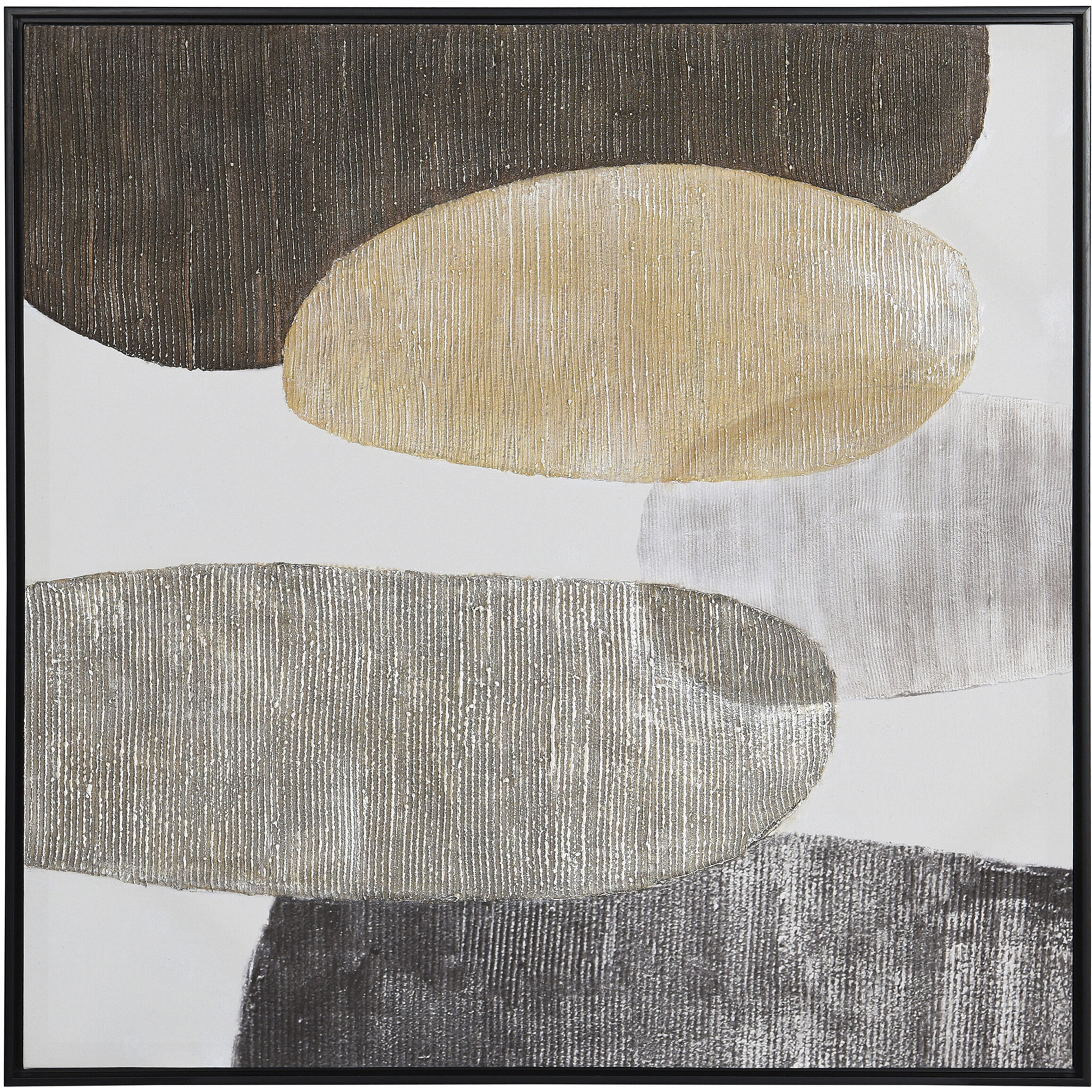 Lena Multi - Beige and Tan and Charcoal and Black Wall Art