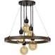 Martos 5 Light 26 inch Pine and Iron Chandelier Ceiling Light