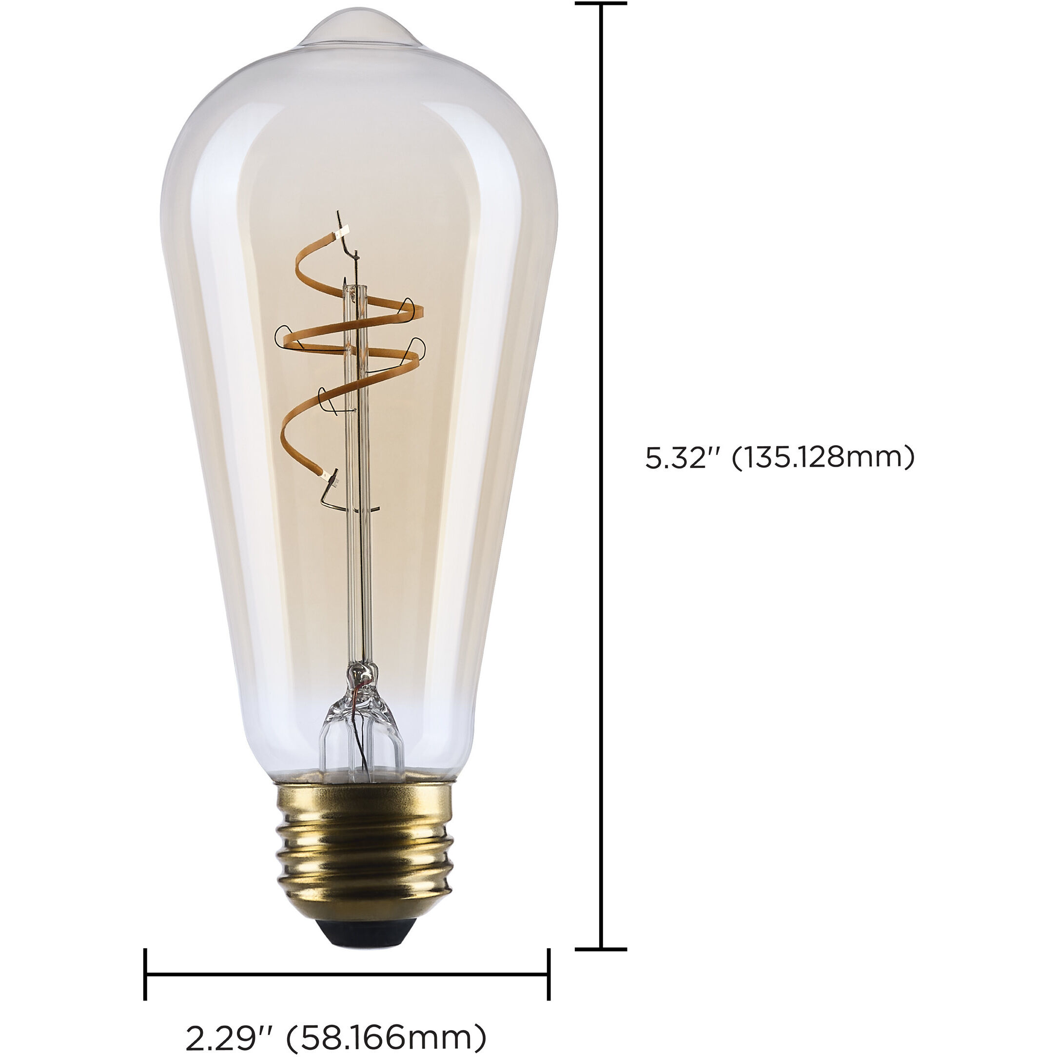 Lumos LED ST19 E26 5.5 watt 120 2000K LED, LED Filament